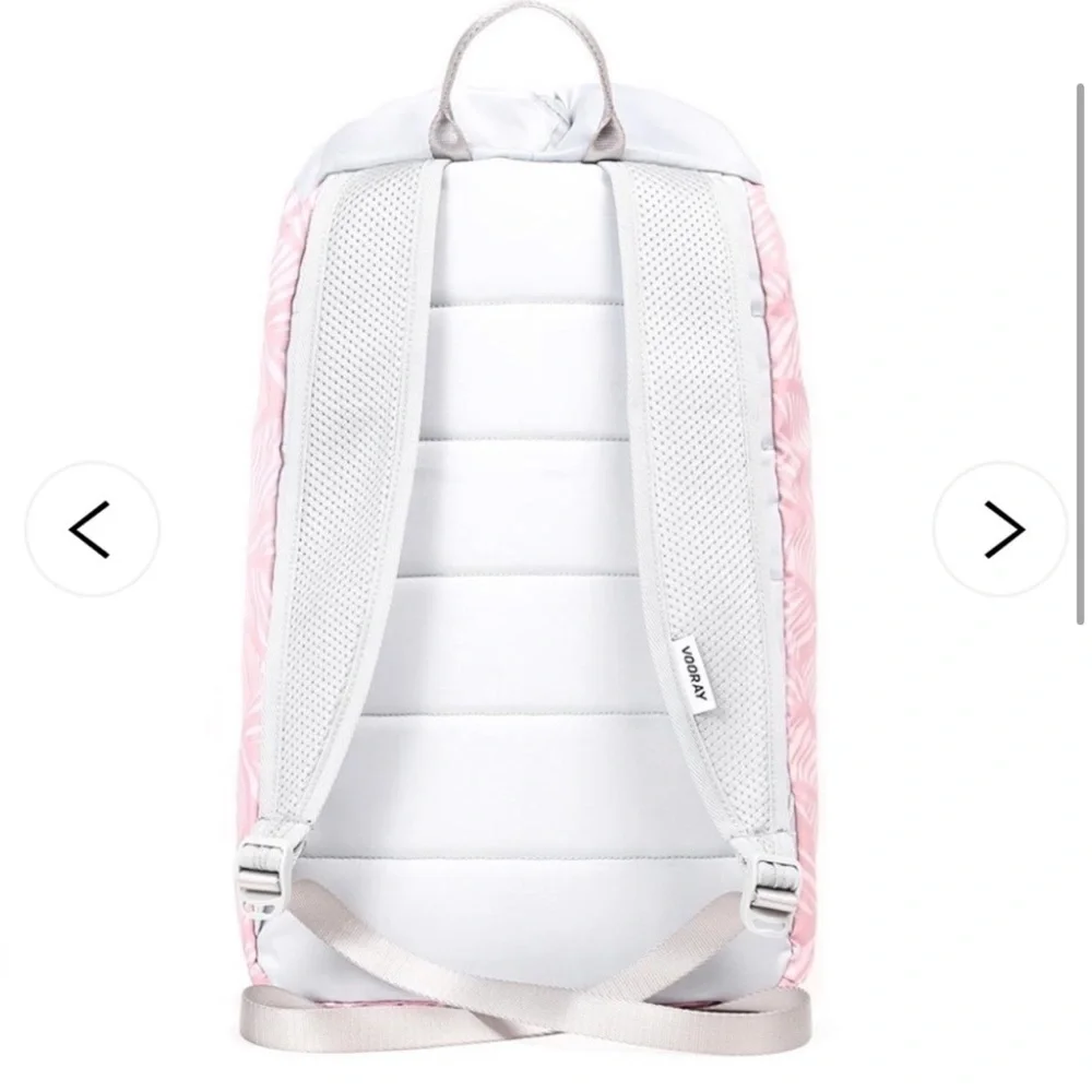 VOORAY Stride Cinch Backpack Pink Gray Lightweight Backpack Bag - Picture 3 of 15